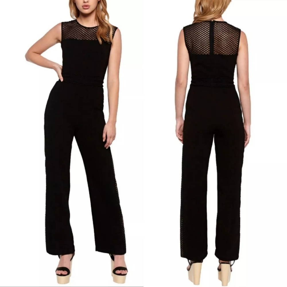 Bardot Brooke Mesh Jumpsuit Women's 10 Cocktail Classic Elegant Evening Glam‎